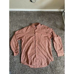 Polo Ralph Lauren Men's Long Sleeve Button Down Orange Plaid Size Large